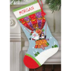71-09156 Godelin stitching kit DIMENSIONS "Santa's Balloon Ride. Stocking"