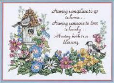 03160 Counted cross stitch kit DIMENSIONS "Flowery Verse"