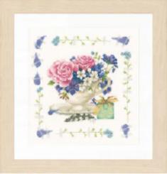 PN-0170950 Counted cross stitch kit LanArte "Bouquet of roses"