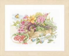 PN-0157493 Counted cross stitch kit LanArte "In the Garden"