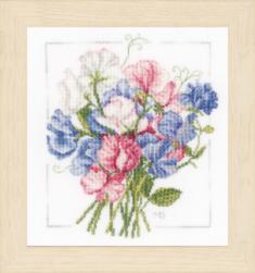 PN-0157497 Counted cross stitch kit LanArte "Colorful Bouquet"