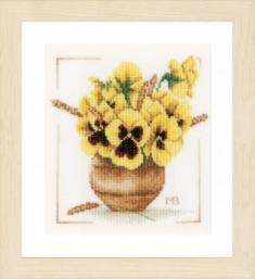 PN-0164071 Counted cross stitch kit LanArte "Yellow Violets"