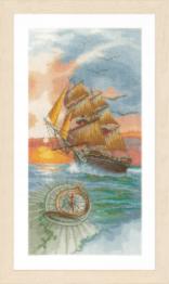PN-0171356 Counted cross stitch kit LanArte "On a discovery travel"