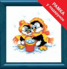 Cross-stitch kit №235 "Pinguins"
