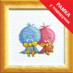 Cross-stitch kit A-094 "Chickabiddies"