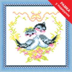Cross-stitch kit №185 "Fall in love birds"