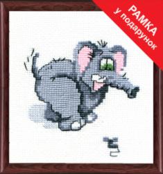 Cross-stitch kit №214 "Elephant and mouse"