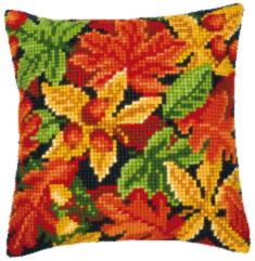 PN-0008640 Cross stitch kit (pillow) Vervaco "Autumn leaves"