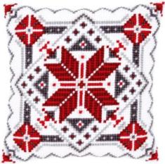 PN-0146120 Vervaco Cross Stitch Cushion "Snow crystal II"