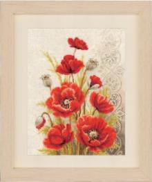 PN-0146330 Vervaco "Poppies and Swirls" 