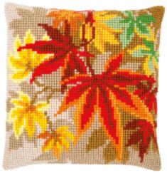 PN-0157754 Vervaco Cross Stitch Cushion "Autumn leaves"