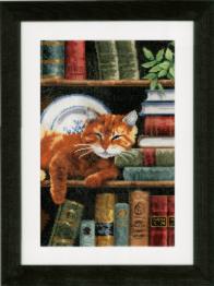 PN-0158440 Vervaco "Cat on Bookshelf"