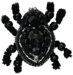 BP-229 Beadwork kit for creating broоch Crystal Art "Spider"