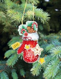 Christmas tree toy cross-stitch kit Т-03 Set of pictures "Christmas toys"