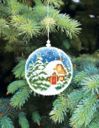 Christmas tree toy cross-stitch kit Т-15 Set of pictures "Winter evening"