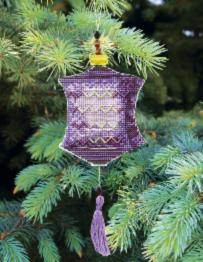 Christmas tree toy cross-stitch kit Т-24 Set of pictures "Colorful lanterns"
