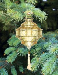 Christmas tree toy cross-stitch kit Т-25 Set of pictures "Colorful lanterns"