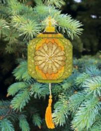 Christmas tree toy cross-stitch kit Т-27 Set of pictures "Colorful lanterns"