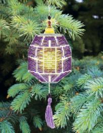 Christmas tree toy cross-stitch kit Т-28 Set of pictures "Colorful lanterns"