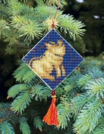 Christmas tree toy cross-stitch kit Т-37 Set of pictures "Chinese horoscope" 