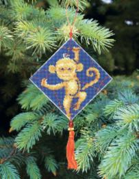 Christmas tree toy cross-stitch kit Т-38 Set of pictures "Chinese horoscope" 