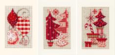 PN-0146572 Cros stitch kit (postcards) Vervaco "Christmas motifs"
