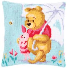 PN-0172780 Vervaco Cross Stitch Cushion "Winnie in the rain"