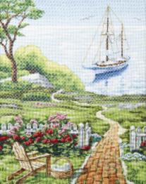 ВТ-244 Counted cross stitch kit Crystal Art "Road to the sea"