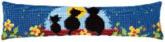 PN-0009353 Cross stitch kit (pillow) Vervaco "Cats in the night"