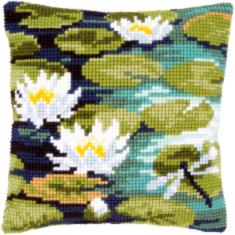 PN-0148217 Vervaco Cross Stitch Cushion "Water lilies"
