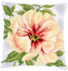 PN-0174419 Vervaco Cross Stitch Cushion "Soft orange flower"