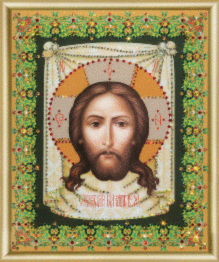 Rhinestone decoration kit КС-052 "The Icon of Our Lord Jesus Christ"