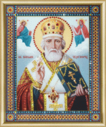 Rhinestone decoration kit КС-046 "The Icon of St. Nicholas"