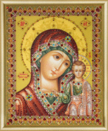 Rhinestone decoration kit КС-048 "The Kazan Icon of the Mother of God"