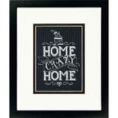 70-65149 Counted cross stitch kit DIMENSIONS "Home Crazy Home"
