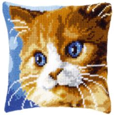 PN-0149441 Vervaco Cross Stitch Cushion "Brown cat"