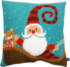 PN-0155869 Vervaco Cross Stitch Cushion "Happy santa"