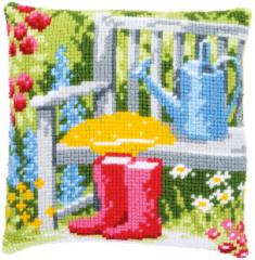 PN-0162218 Vervaco Cross Stitch Cushion "My garden"