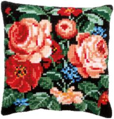 PN-0182791 Vervaco Cross Stitch Cushion "Roses"