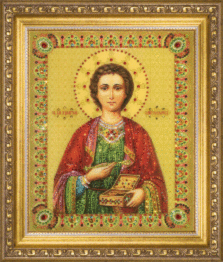 Rhinestone decoration kit КС-051 "The Icon of St. Panteleimon"