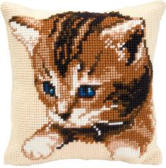 PN-0008537 Cross stitch kit (pillow) Vervaco "Cat"