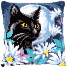PN-0148218 Vervaco Cross Stitch Cushion "Cat in the night"
