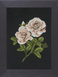 PN-0008337 Counted cross stitch kit LanArte "Roses on black"