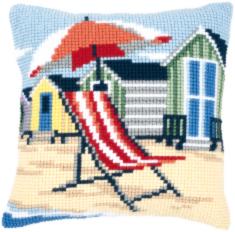 PN-0145641 Vervaco Cross Stitch Cushion "On the beach"