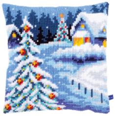 PN-0154633 Vervaco Cross Stitch Cushion "Winter scenery"