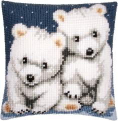 PN-0156484 Vervaco Cross Stitch Cushion "Polar bears"