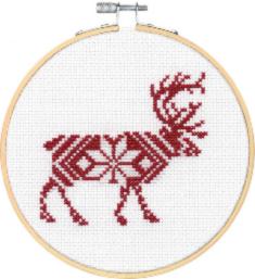 72-76041 Cross stitch kit “Reindeer • Reindeer” DIMENSIONS