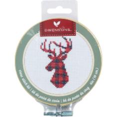72-76048 Cross stitch kit Plaid Deer • Deer DIMENSIONS