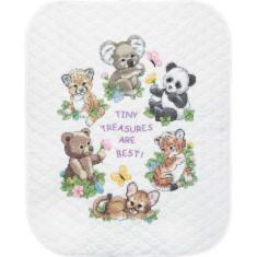 73064 Counted cross stitch kit (blanket) DIMENSIONS "Baby Animals Quilt"