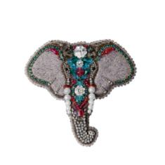 BP-305 Beadwork kit for creating broоch Crystal Art "Elephant"